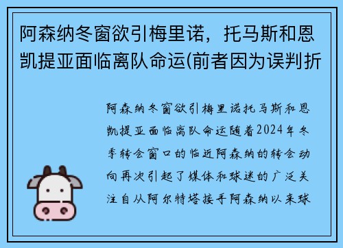 阿森纳冬窗欲引梅里诺，托马斯和恩凯提亚面临离队命运(前者因为误判折损了8)